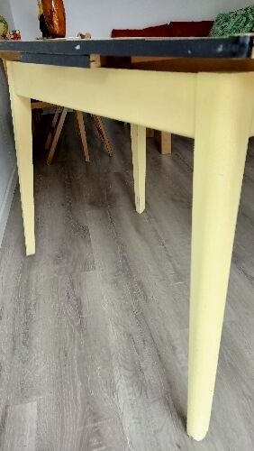 Yellow formica table