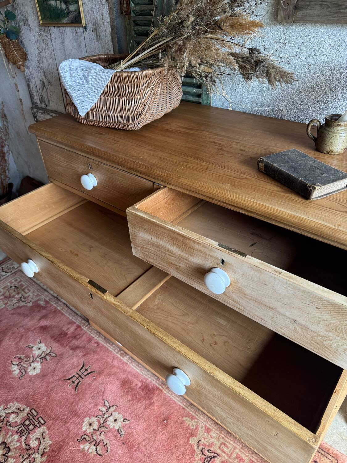 Large English chest of drawers
