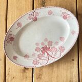 Pink plate made of iron earth