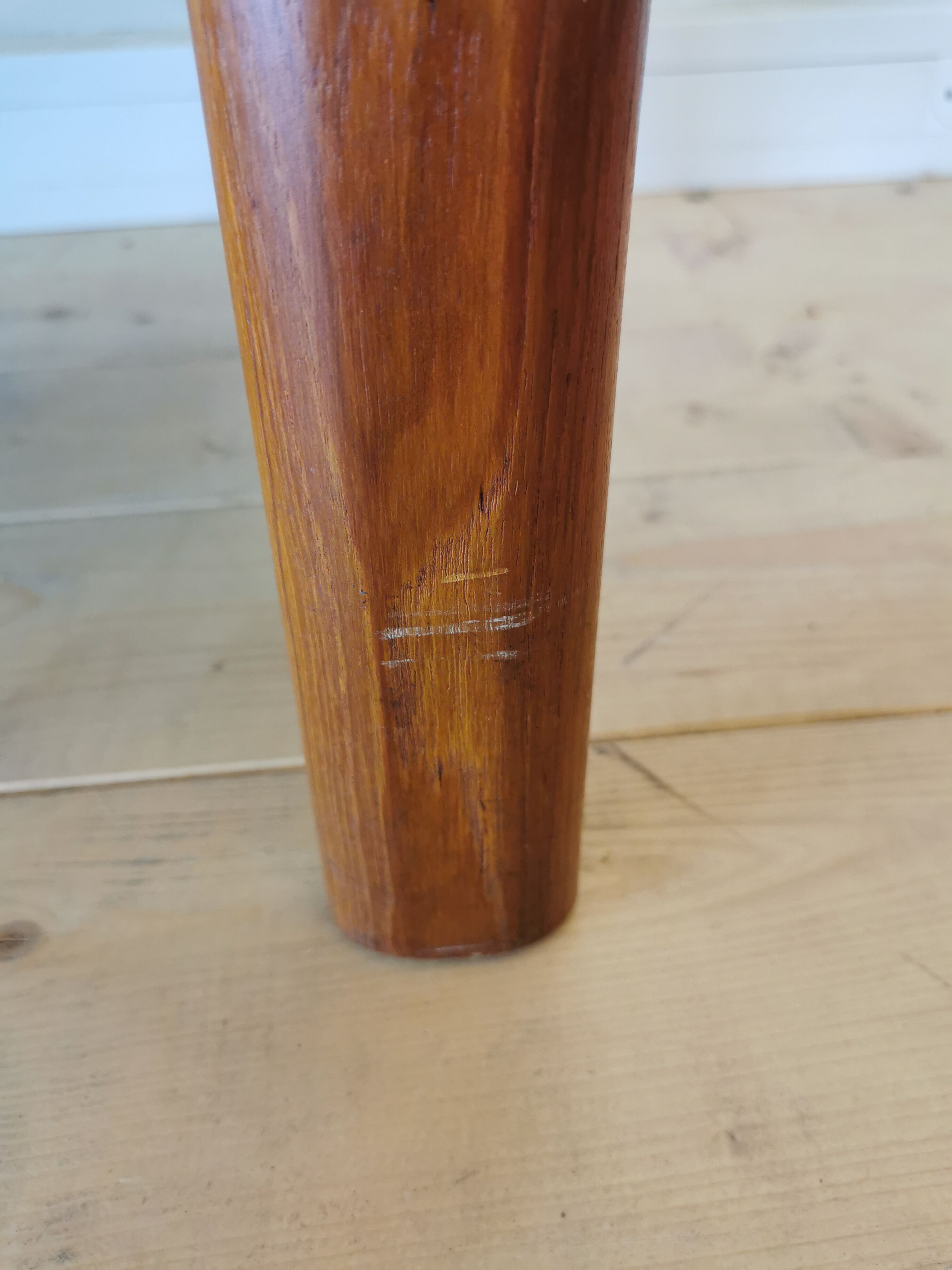 Pair of Dyrlund leather footrest 60s leather