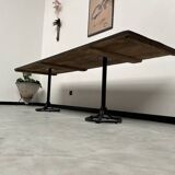 Grande table en bois ancienne esprit industriel