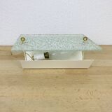 Vintage 50s chiseled glass wall light