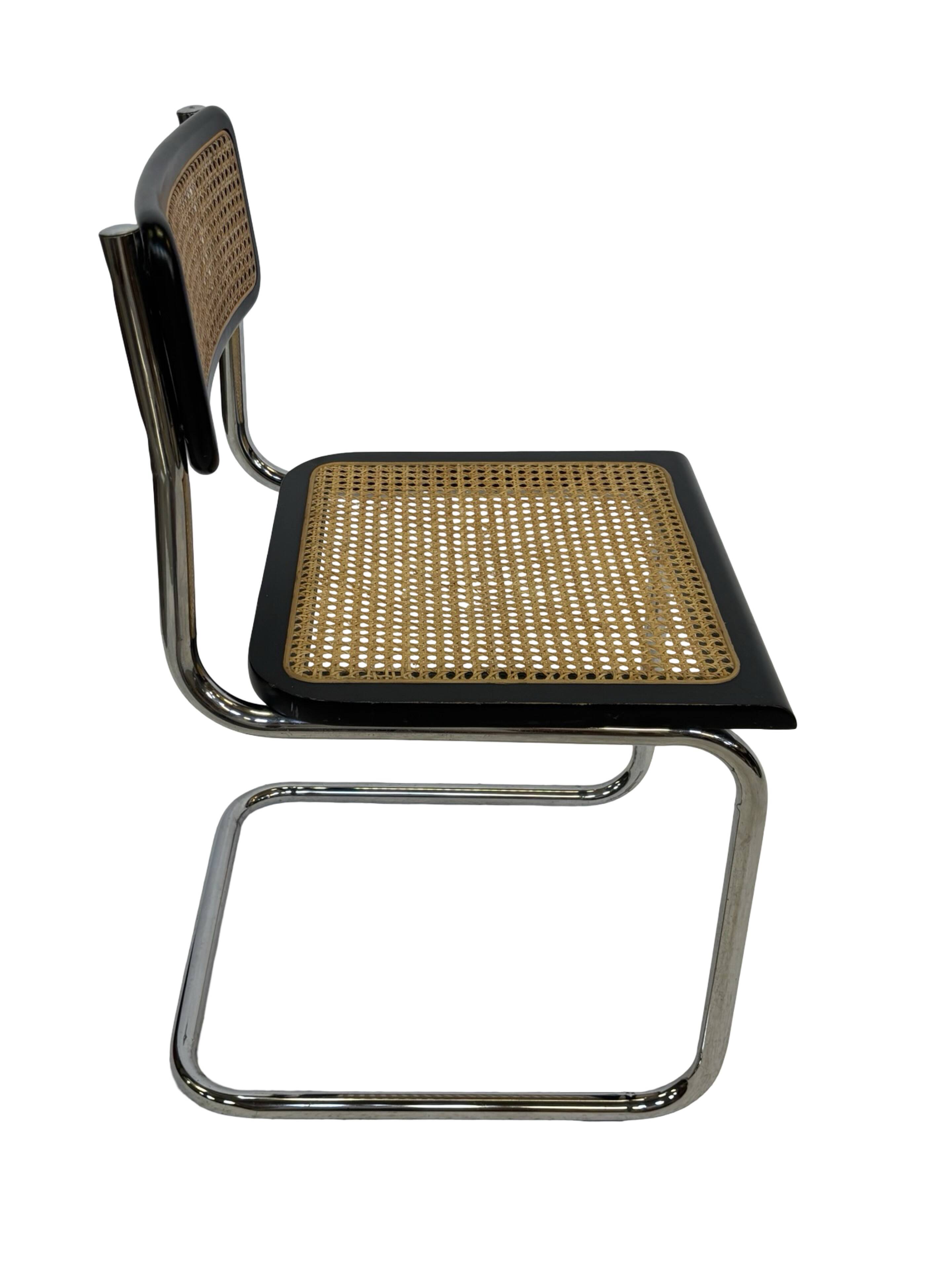 Vintage Cesca chair style b32 model in chrome and black