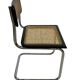 Chaise vintage Cesca style modèle B32 en chrome et noir