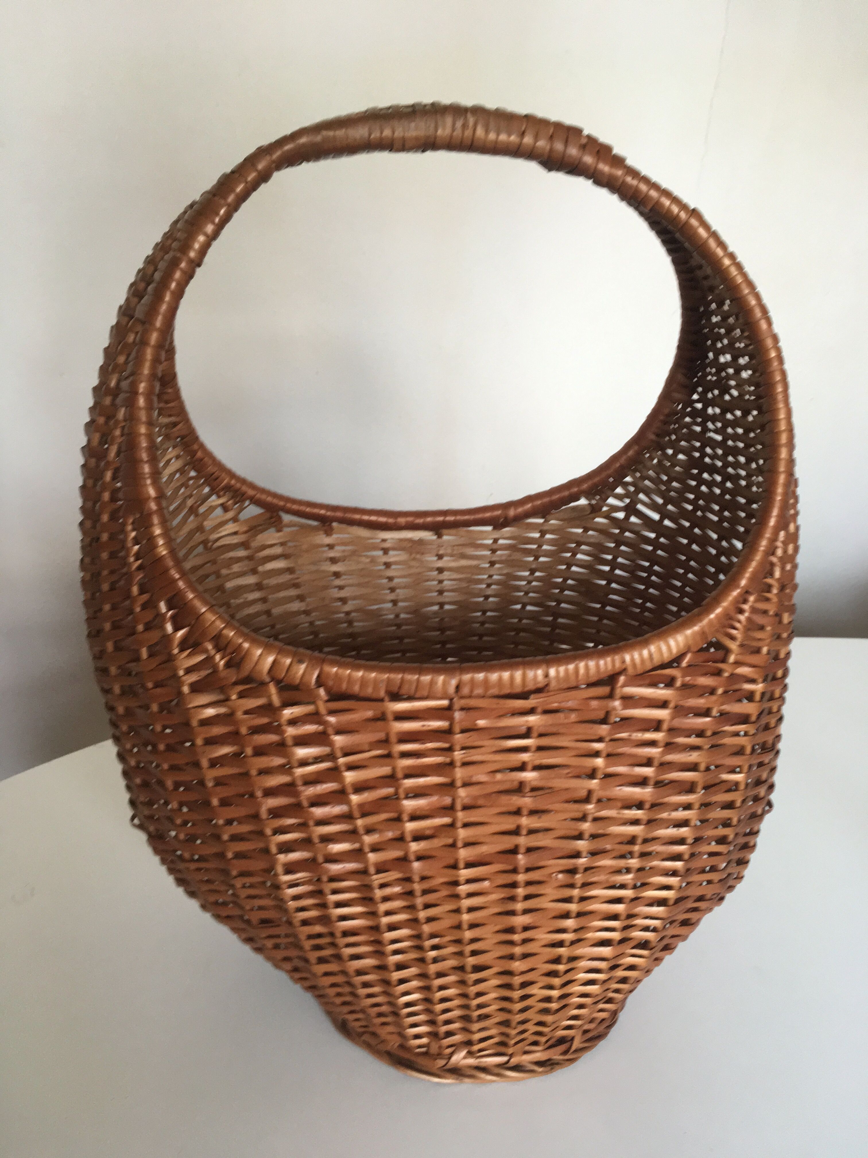 Wicker basket 1960s 45cm