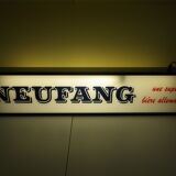 Enseigne lumineuse "Neufang"  pour décoration de barvAnnées 70