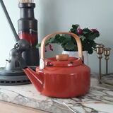 Enameled teapot