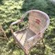 Rattan garden armchairs and coffee table