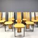 Vintage postmodern dining chairs, 1980s - set of 10