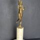 Candelabra in white marble and gilded bronze