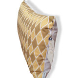 Housse de coussin géométrique blanc jaune 30 x 5o