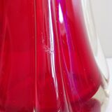 Murano glass vases red and blue
