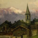 Antique landscape signed G. Mariani from 19th century