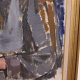 Original XL Swedish oil on canvas – portrait by Pär Thorell – dated 1955 – vintage & framed – 93 × 76 cm