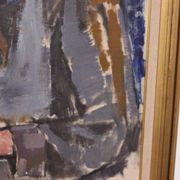 Original XL Swedish oil on canvas – portrait by Pär Thorell – dated 1955 – vintage & framed – 93 × 76 cm