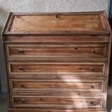 Secrétaire scriban ancien en bois