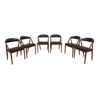 Model 31 Dining Chairs by Kai Kristiansen for Schou Andersen, Denmark, 1960s, Set of 6