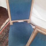 3 Chaise style Louis XVI ancienne patiné