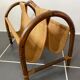 Magazine holder in rattan and vintage burlap 70s