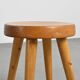 Pair of pine stools by René Martin, France, circa 1965