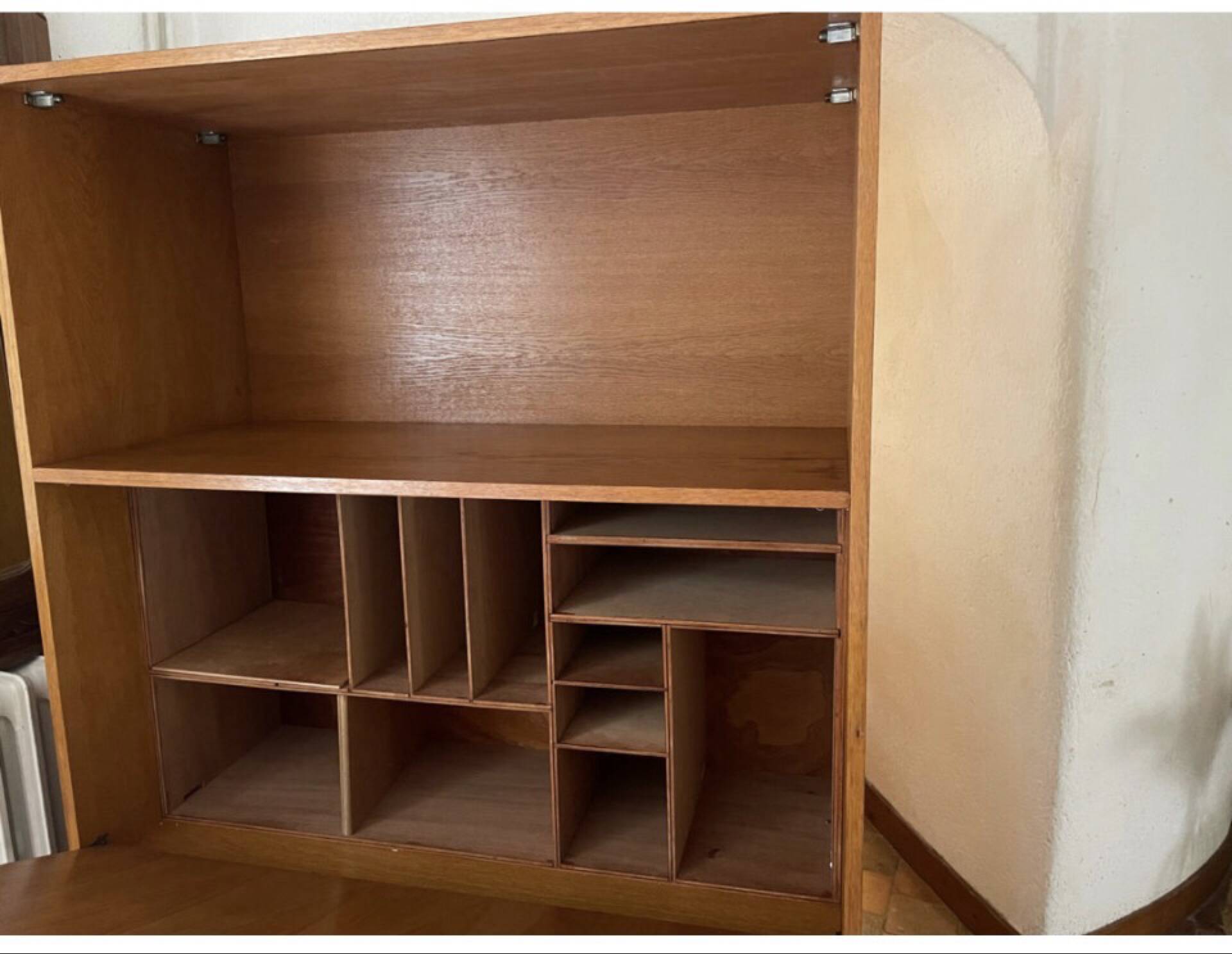 Very nice vintage wooden secretary, in a retro 60s/70s style, on