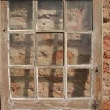 Glass entrance door in solid oak