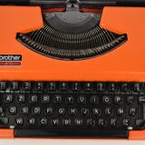 Typewriter brother 210 orange 1975