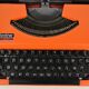 Typewriter brother 210 orange 1975