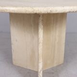 Italian travertine dining table, 1970s