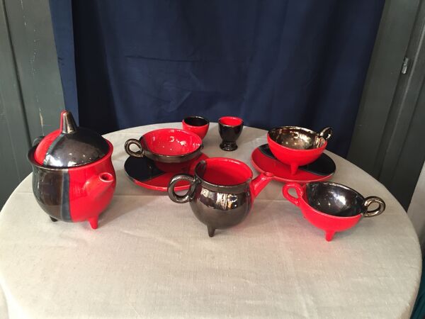 Tete a tete Luc Vallauris rouge et noir