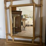 Large rattan mirror