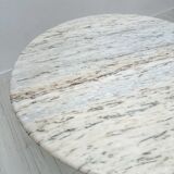 ‘70s Unique Large Round Vintage Marble Dining Table