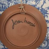 Jean Marais vintage terracotta plate from the 1970s surrealist