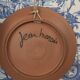 Jean Marais vintage terracotta plate from the 1970s surrealist