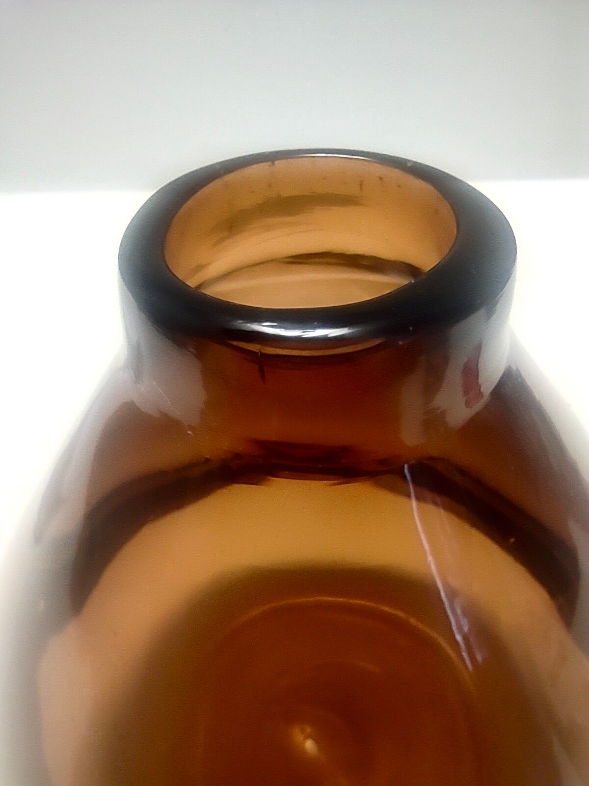 Postmodern brown incalmo murano glass vase