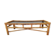 Table basse rotin et verre