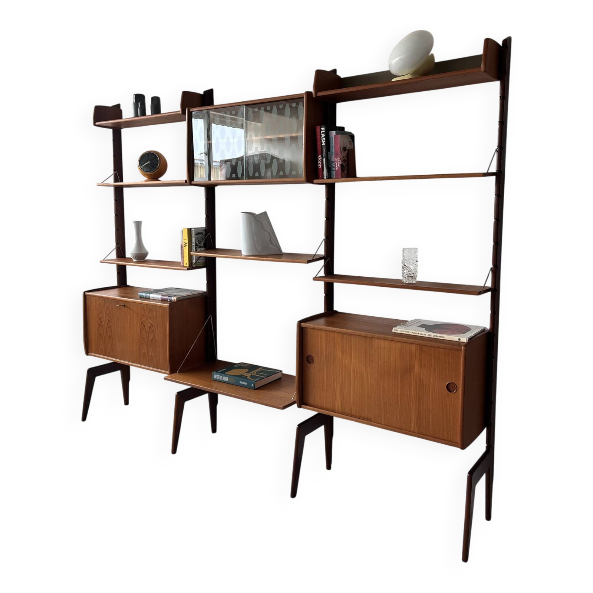 Scandinavian Bookcase by John Texmon, 1960’s, Mid Century, Norway