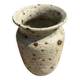 Vase en grès de Puisaye à décor de feuille