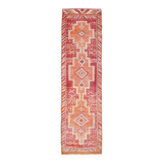 Tapis de couloir vintage rose délavé 3x11, 86x323 cm