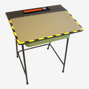 School desk wood and sheet metal