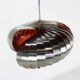 Lampe spirale suspendue seventies par Henri Mathieu pour Lyfa Denmark