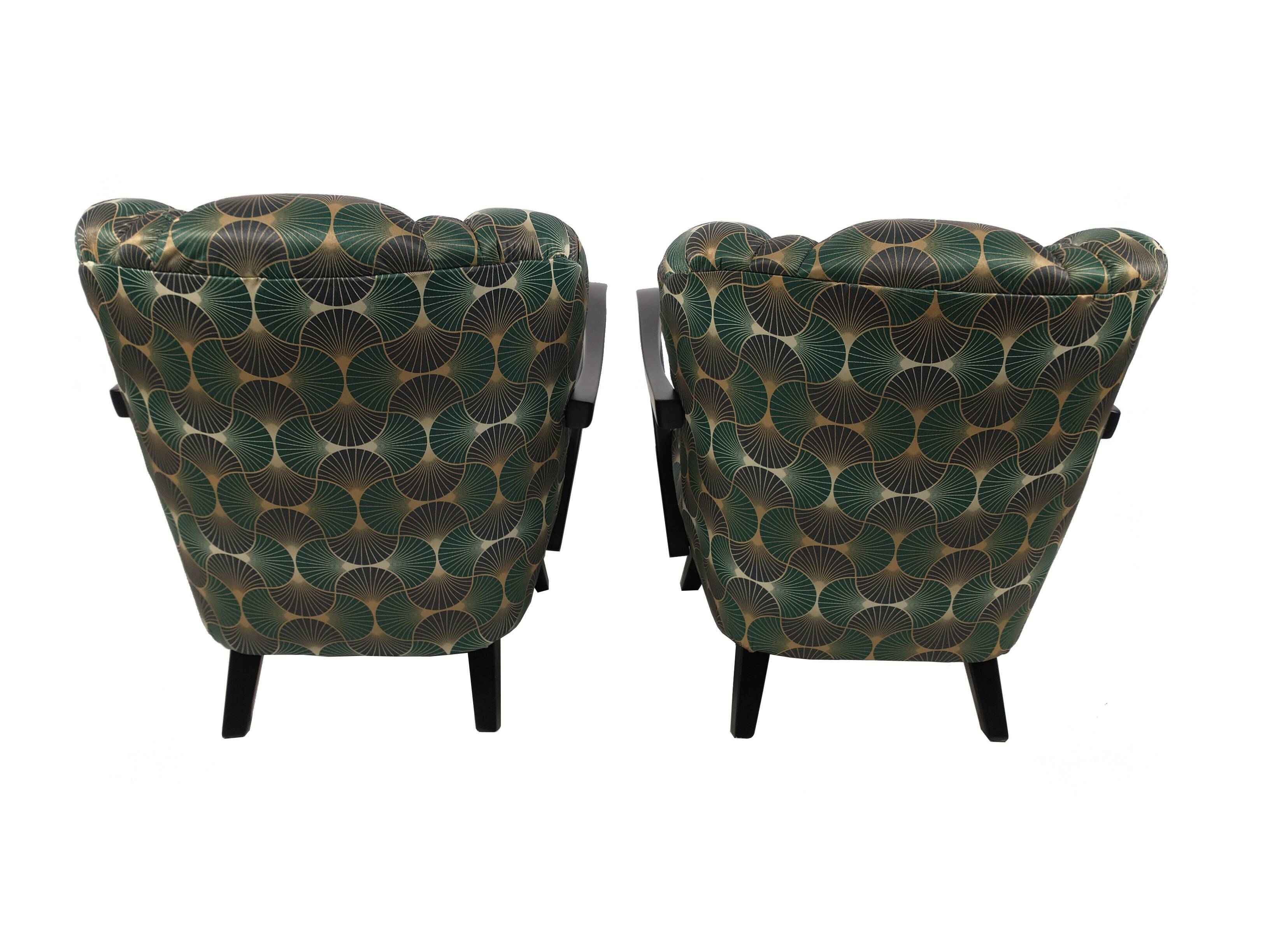 Art Deco Armchairs, 1950s, Set of 2