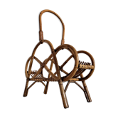 Porte revues rotin bambou design 50 60 vintage
