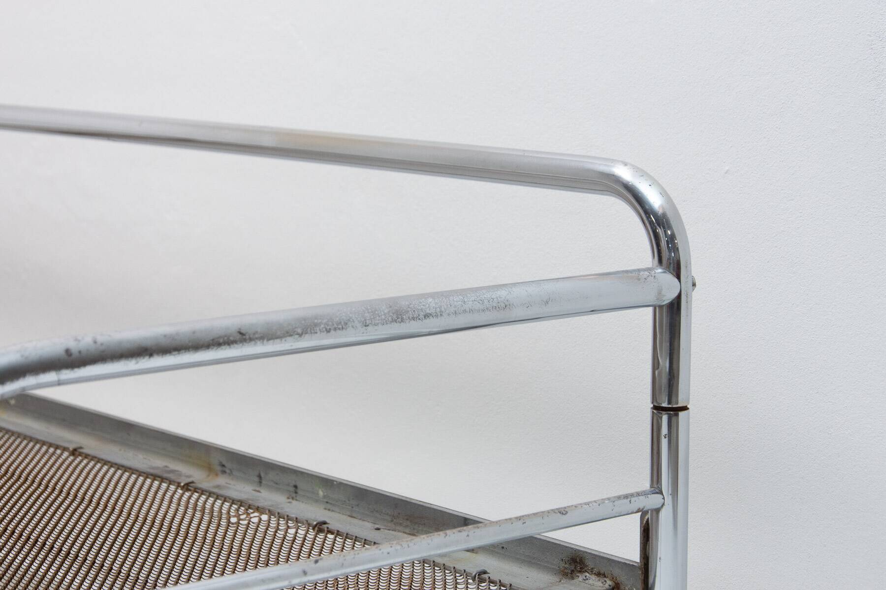Canapé Bauhaus chromé par Hynek Gottwald, Bohême, années 1930