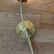 Pair of sconces in brass and opaline 1960