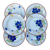 Gien - set of 6 soup plates - Tournefeuille model