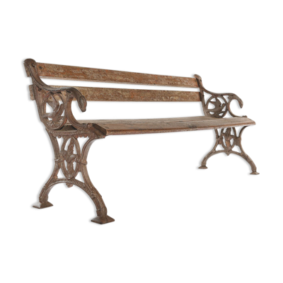 Banc en bois et fonte