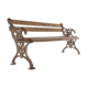 Wooden bench and cast iron