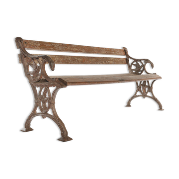 Banc en bois et fonte