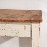 Antique white wooden bedside table (circa 1920)